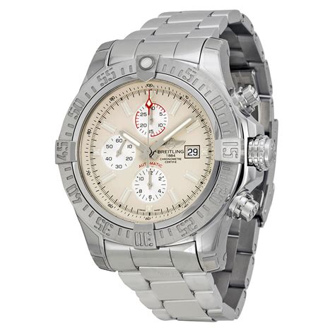 breitling super avenger ii silver dial chronograph high quality replicas|breitling super avenger bezel.